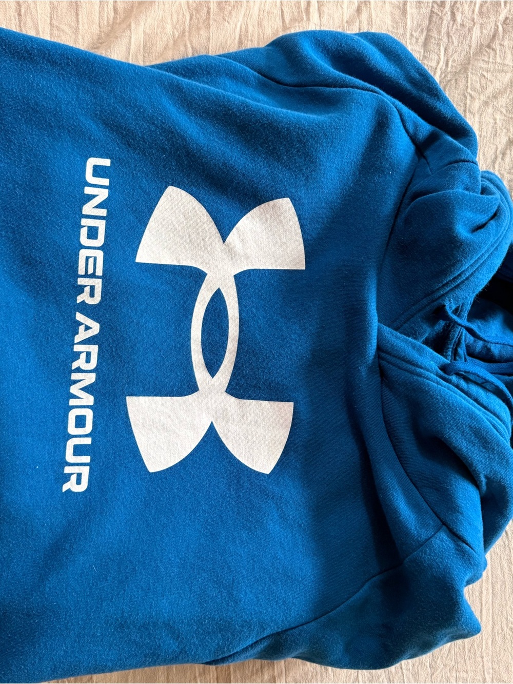 Under Armour Bright Blue Pullover with White Logo